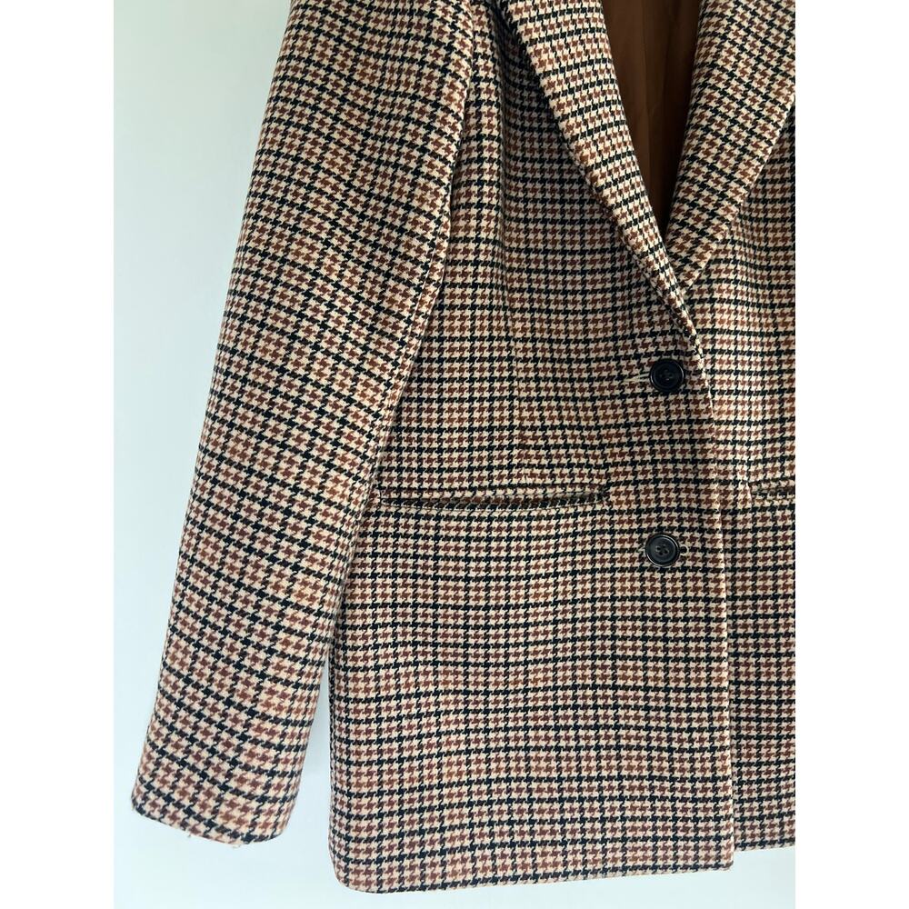 A&F Abercrombie & Fitch Plaid Houndstooth Blazer Jacket - Picture 4 of 16